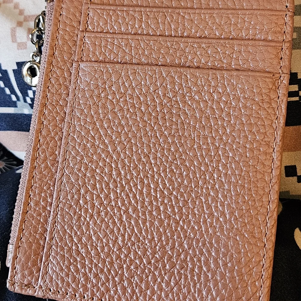 Textured Pink Card Holder Wallet - Picture 3 of 5